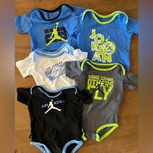 Lot of 10 Air Jordan baby onesies 9-12 months